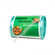 Пакет для сміття 35л 1/100 Економка зел