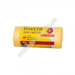 Пакет для сміття 35л 1/30Прем'єр жовтий