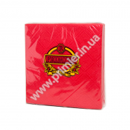 Серветка 33*33 "Прем'єр" 2-шарова червона