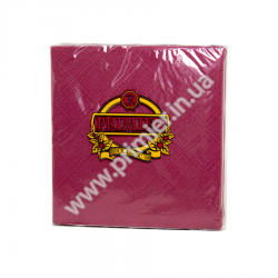 Серветка 33*33 "Прем'єр" 2-шарова бордо